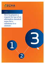 How to prepare a request for use of an alternative chemical name for a substance in a mixture
