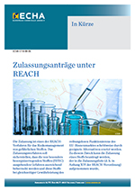 Zulassungsanträge unter REACH Zulassungsanträge unter REACH