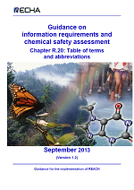 Guidance on information requirements and chemical safety assessment Chapter R.20: Table of terms and abbreviations