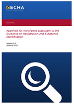 Appendix for nanoforms applicable to the Guidance on Registration and Substance Identification